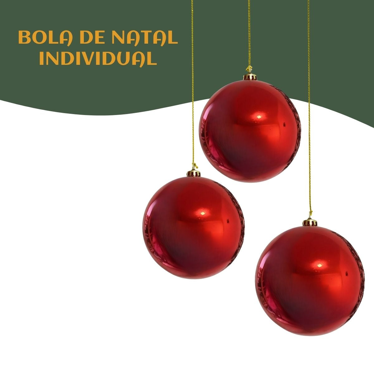 Bola De Natal Grande 15cm Gigante Lisa Enfeite Natalino Decoração Árvore de Natal