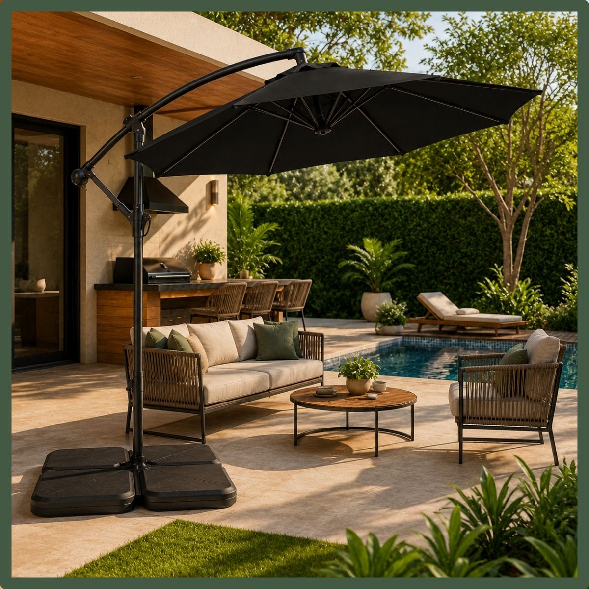 Base Ombrelone 60 Litros Guarda Sol Praia Jardim Lateral LuvinCo