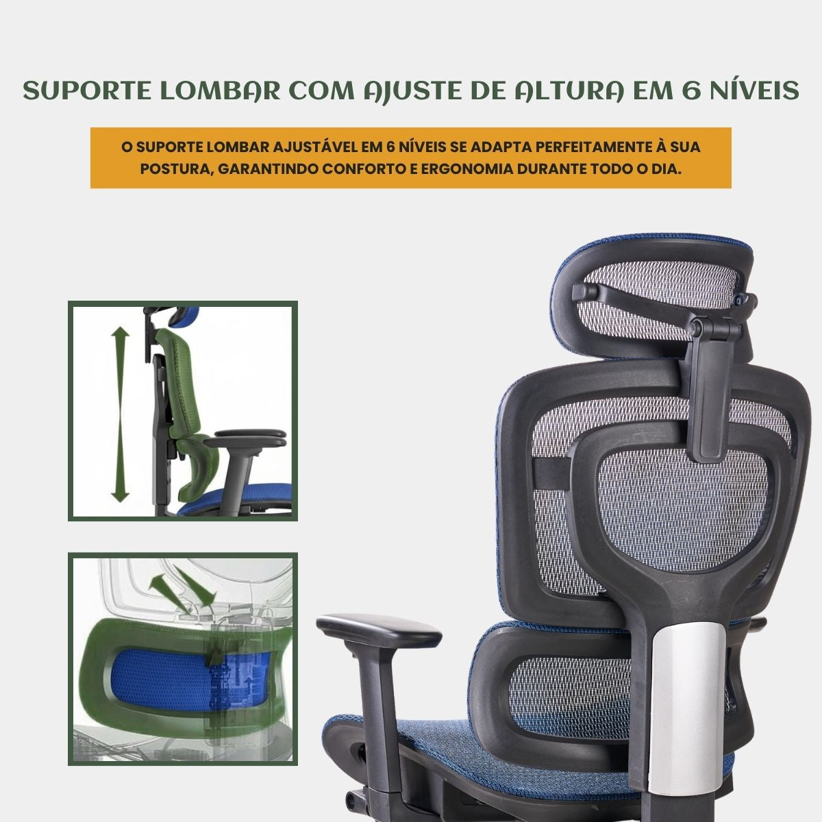 Cadeira De Escritório Ergonômica Mônaco BT07 e WT07 Preto e Branco Luvinco Malha Respirável com Suporte Lombar Adaptável Apoio para Pés Retrátil Encosto Ajustável Seis Posições Suporta 200kg