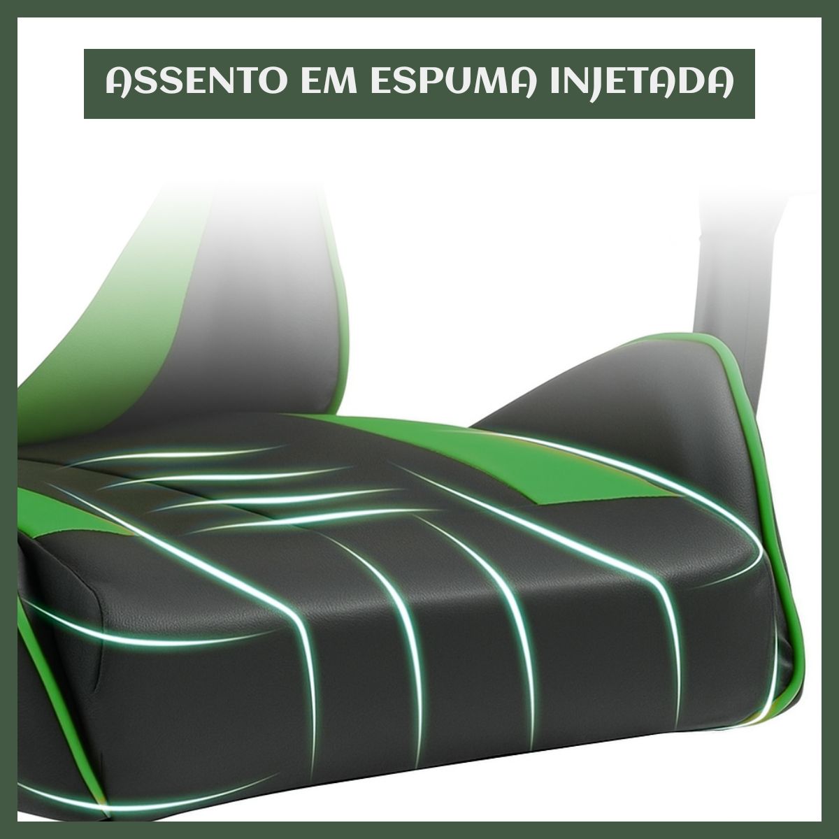 Cadeira De Escritório Gamer Nitro Ergonômica Estofado Couro Sintético Reclinável Altura Ajustável Apoio Para Pés LuvinCo
