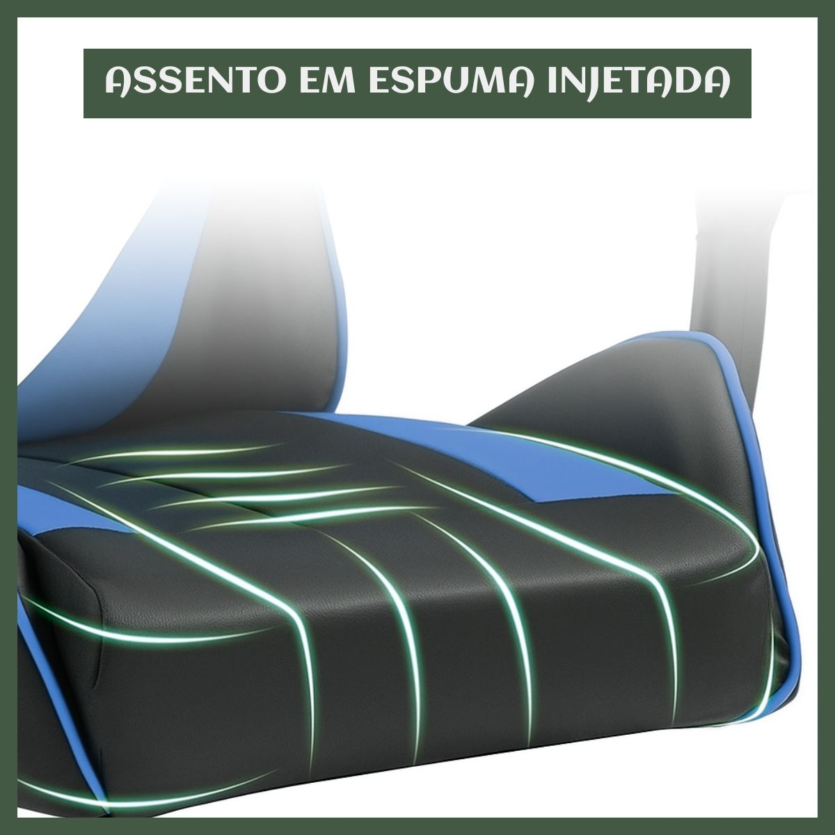 Cadeira De Escritório Gamer Nitro Ergonômica Estofado Couro Sintético Reclinável Altura Ajustável Apoio Para Pés LuvinCo