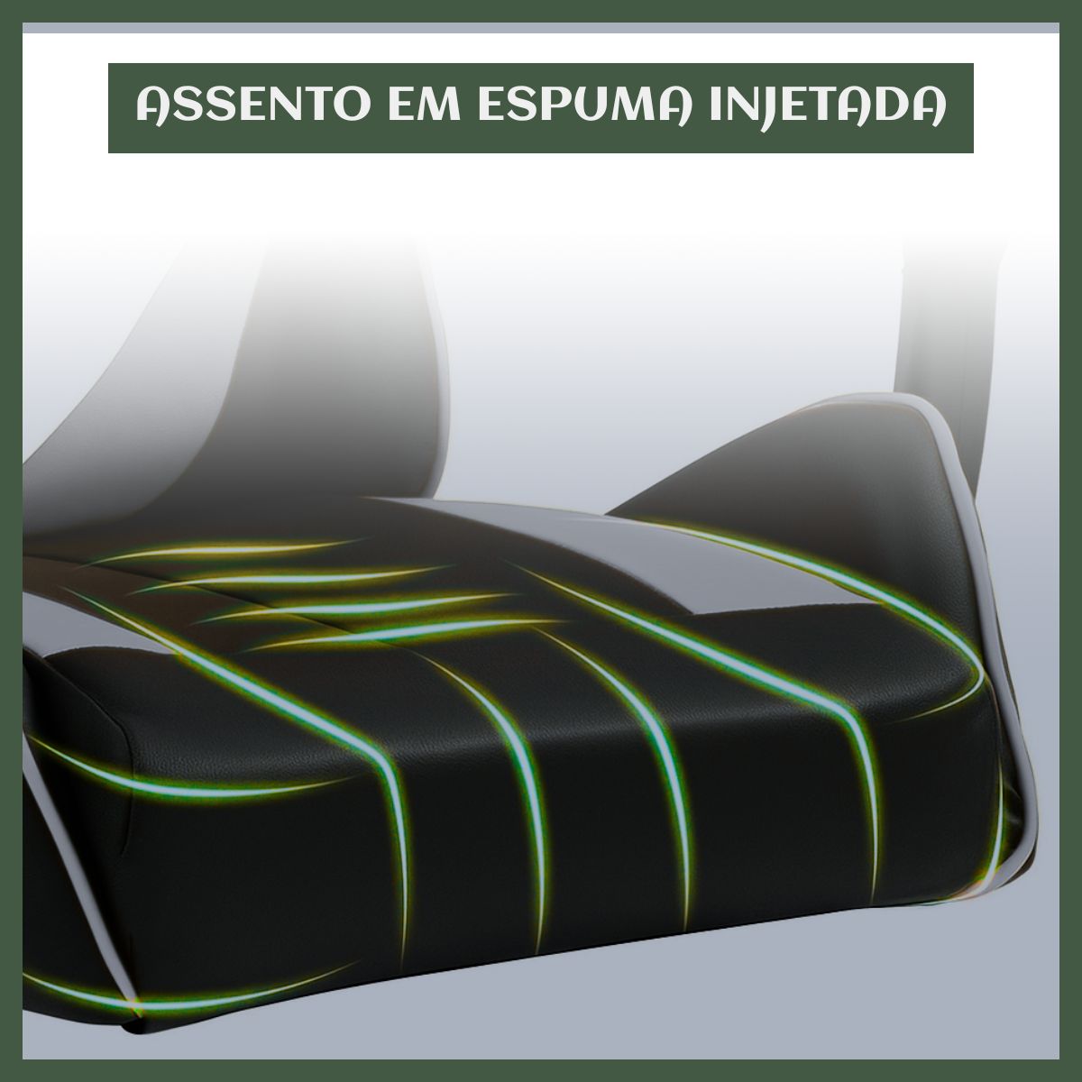 Cadeira De Escritório Gamer Nitro Ergonômica Estofado Couro Sintético Reclinável Altura Ajustável Apoio Para Pés LuvinCo