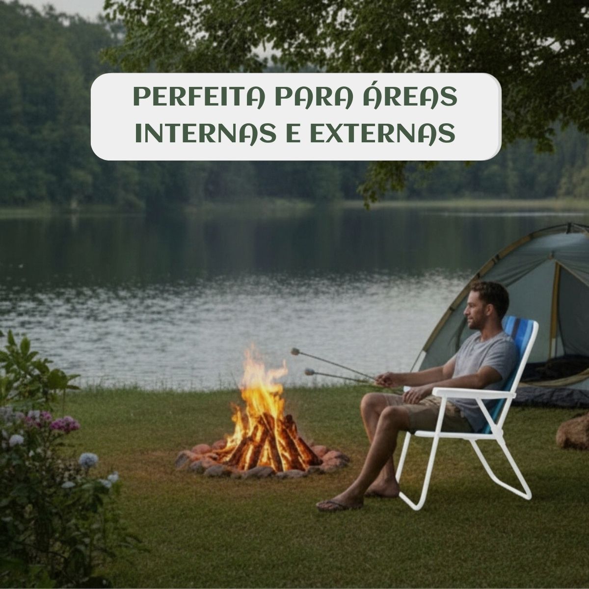 Cadeira De Praia Dobrável Aço Cores Sortidas Aço Resistente Estrutura Reforçada Leve Praia Piscina Camping Lazer Luvinco