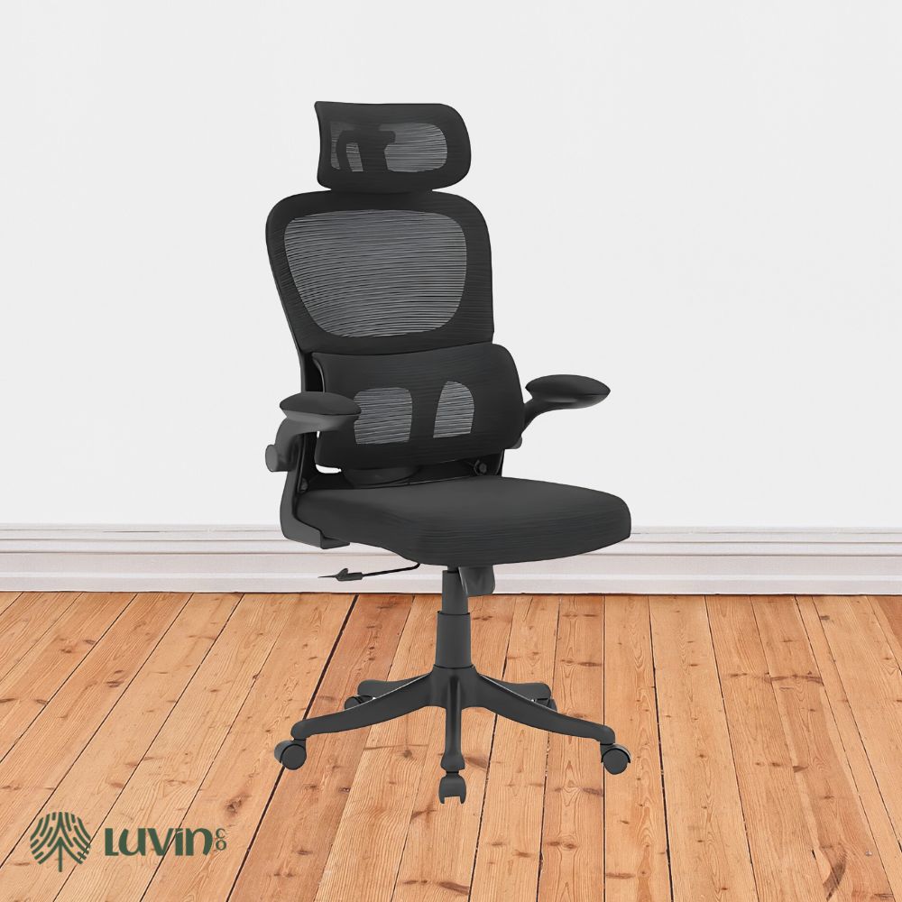 Cadeira Escritório Ergonômica Genebra B500 e G500 Luvinco com Suporte Lombar Estofado Mesh