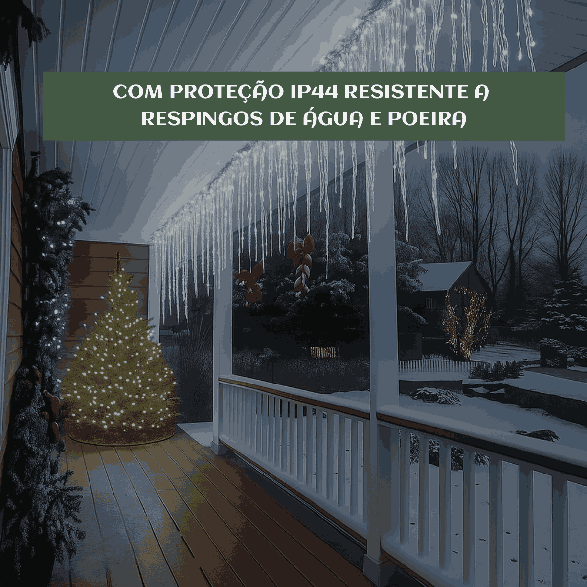 Cascata 400 Leds Pisca 8 Funções 10 Metros Luzes de Iluminação Perfeita Para Sua Fachada