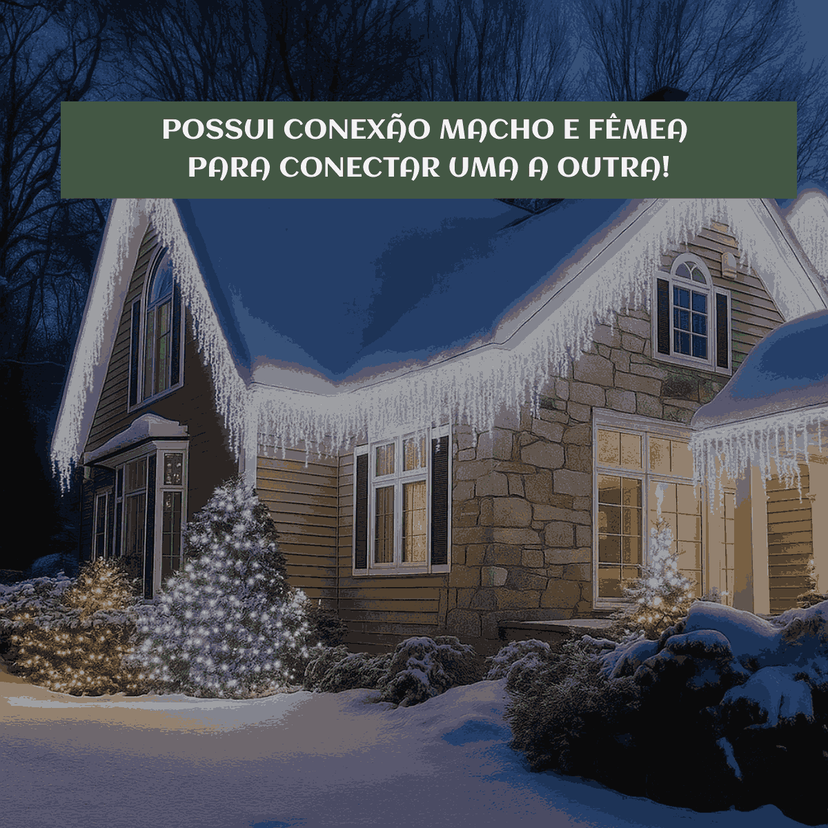 Cascata 400 Leds Pisca 8 Funções 10 Metros Luzes de Iluminação Perfeita Para Sua Fachada