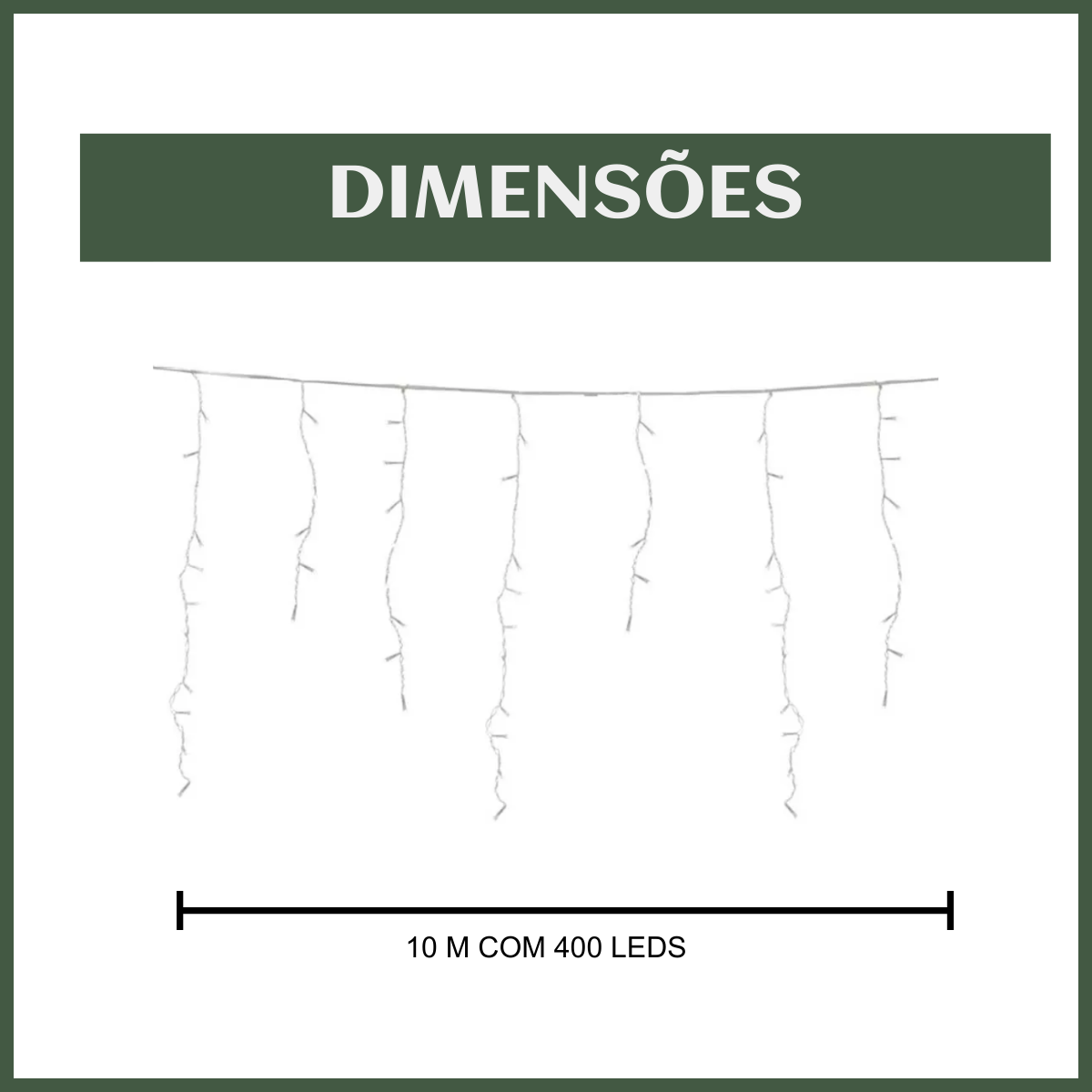 Cascata 400 Leds Pisca 8 Funções 10 Metros Luzes de Iluminação Perfeita Para Sua Fachada