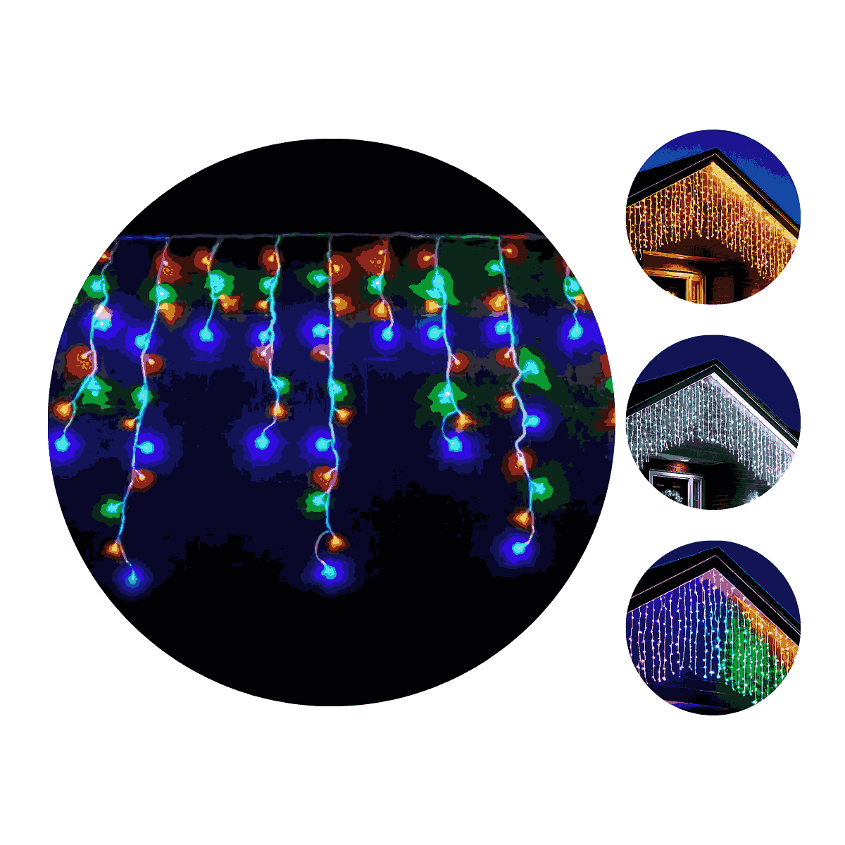 Cascata 400 Leds Pisca 8 Funções 10 Metros Luzes de Iluminação Perfeita Para Sua Fachada