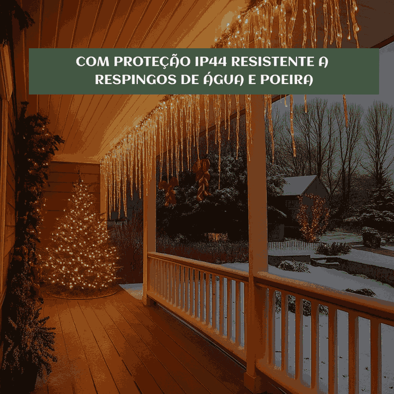 Cascata 400 Leds Pisca 8 Funções 10 Metros Luzes de Iluminação Perfeita Para Sua Fachada