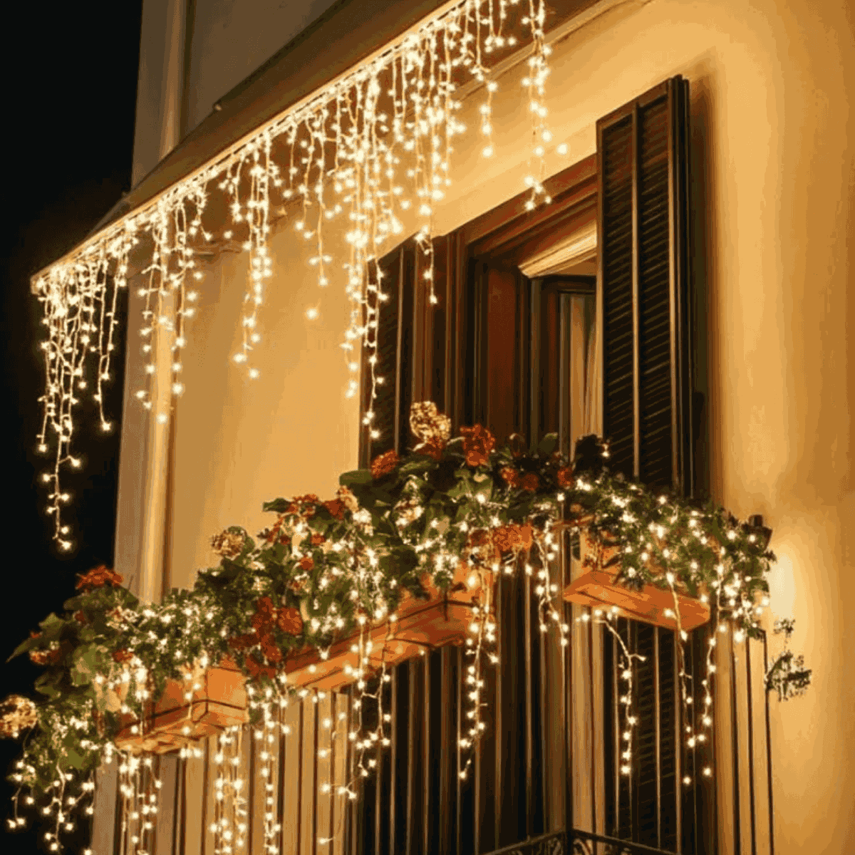 Cascata 400 Leds Pisca 8 Funções 10 Metros Luzes de Iluminação Perfeita Para Sua Fachada
