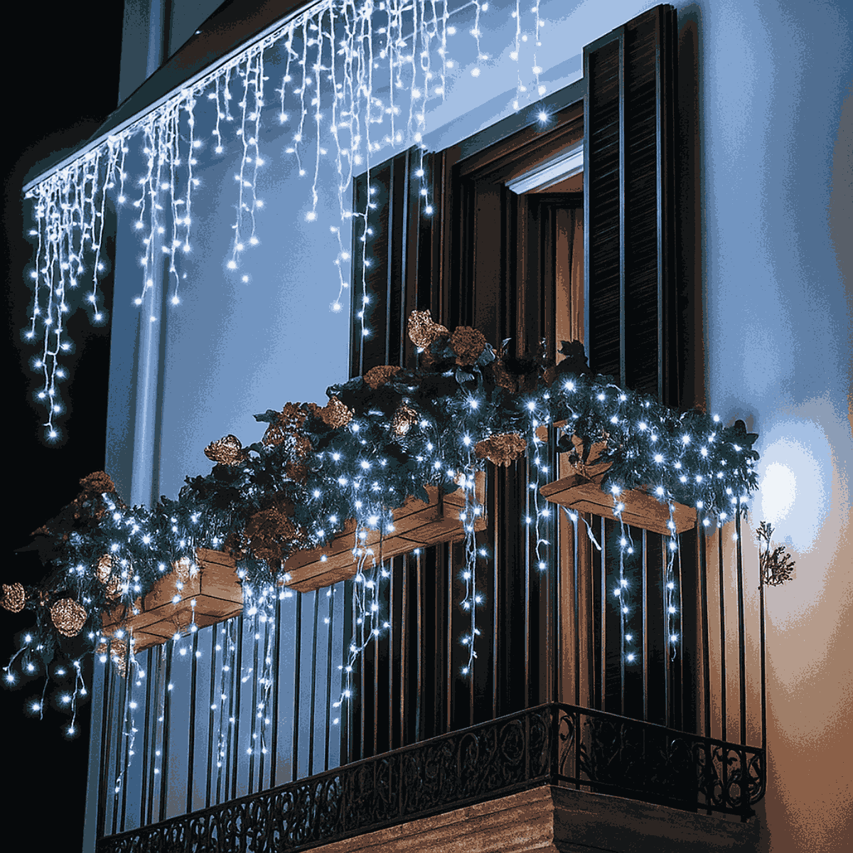 Cascata 400 Leds Pisca 8 Funções 10 Metros Luzes de Iluminação Perfeita Para Sua Fachada