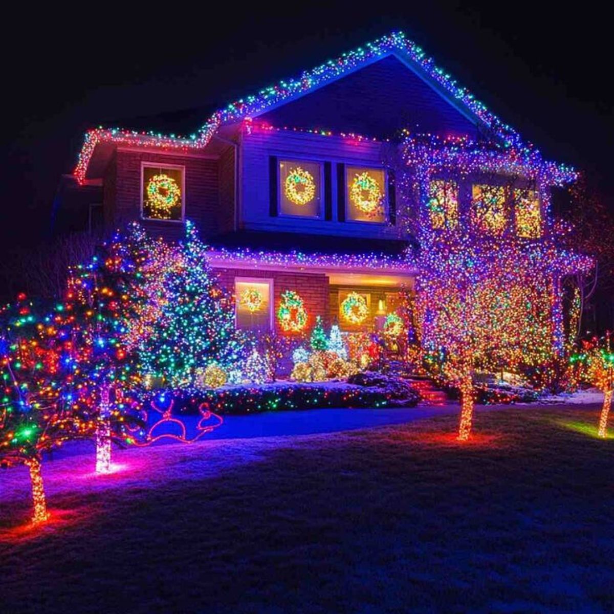 Cordão Pisca de Natal 100 Leds 10 metros Fio Transparente 8 Funções Decoração Para Árvores, Casa e Festas LuvinCo