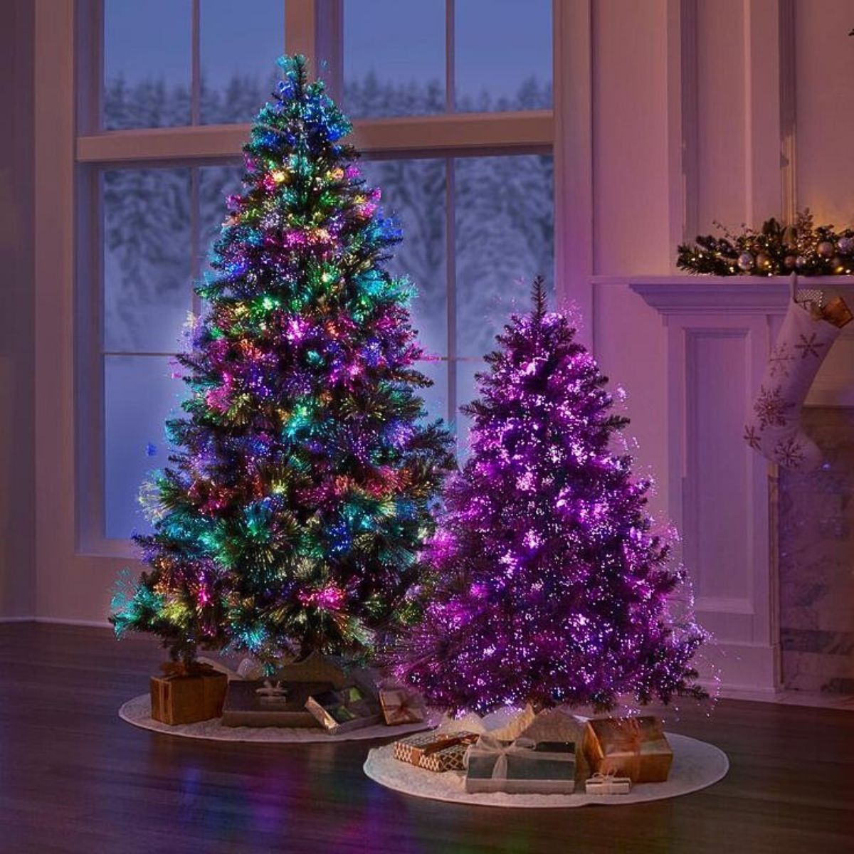 Cordão Pisca de Natal 100 Leds 10 metros Fio Transparente 8 Funções Decoração Para Árvores, Casa e Festas LuvinCo