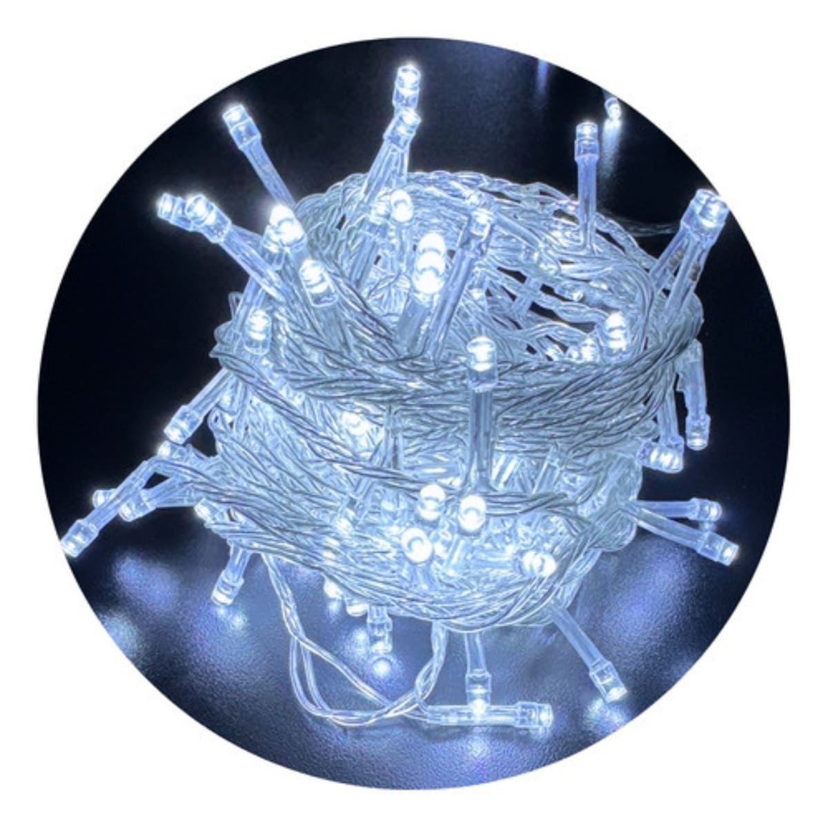 Cordão Pisca de Natal 300 Leds 30 metros Fio Transparente 8 Funções Decoração Para Árvores, Casa e Festas LuvinCo
