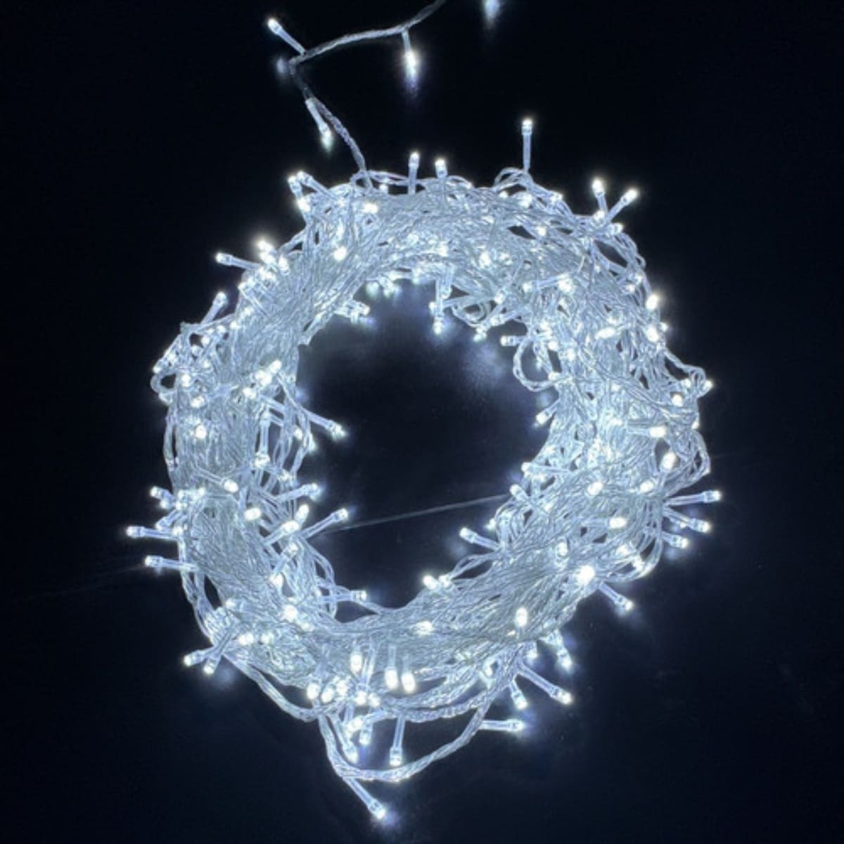 Cordão Pisca de Natal 300 Leds 30 metros Fio Transparente 8 Funções Decoração Para Árvores, Casa e Festas LuvinCo
