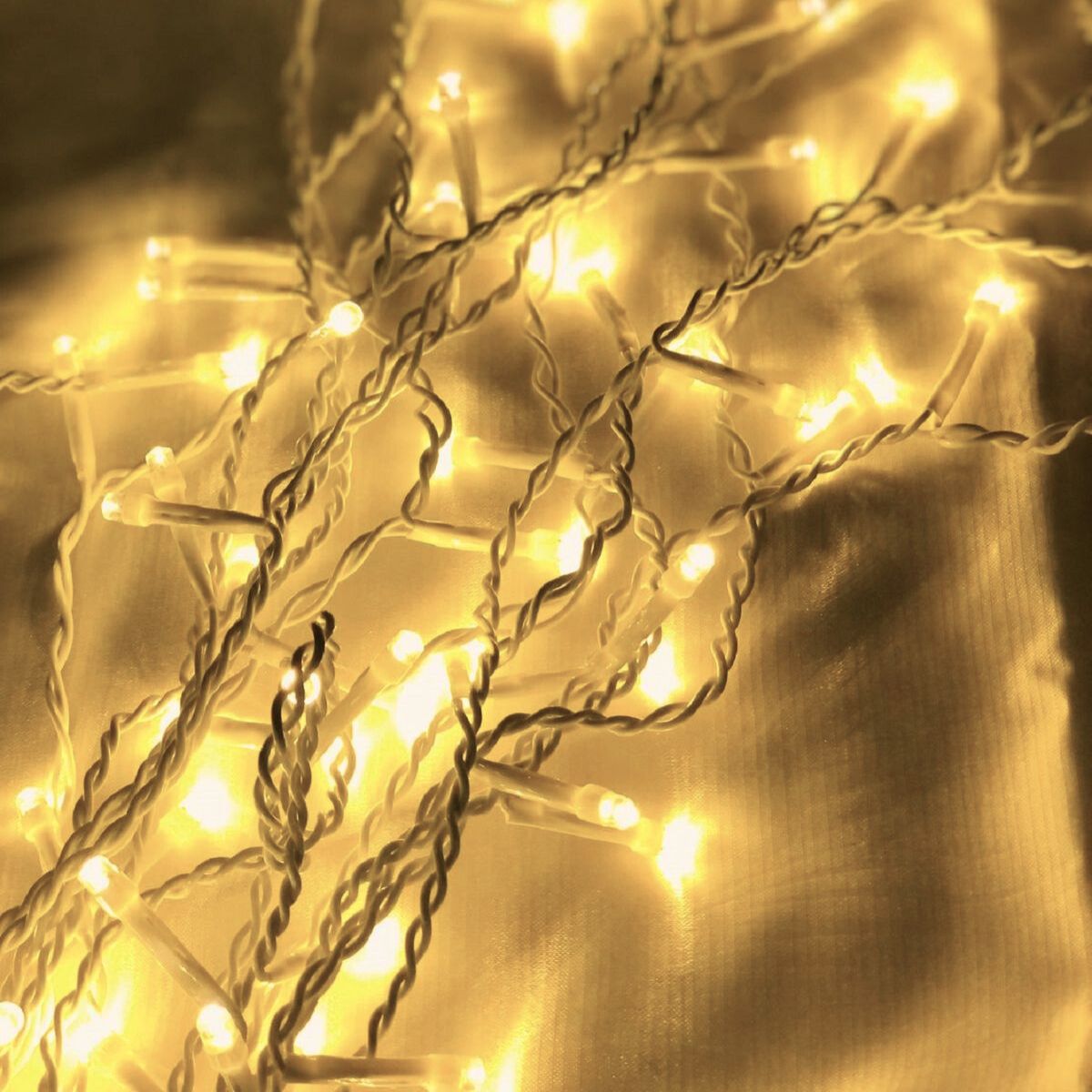 Cordão Pisca de Natal 500 Leds 50 metros Fio Transparente 8 Funções Decoração Para Árvores, Casa e Festas LuvinCo