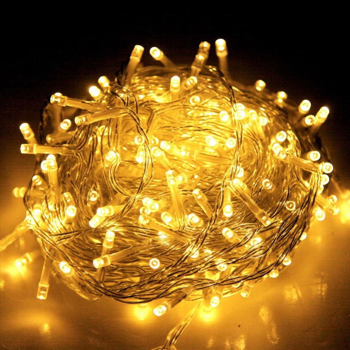 Cordão Pisca de Natal 500 Leds 50 metros Fio Transparente 8 Funções Decoração Para Árvores, Casa e Festas LuvinCo