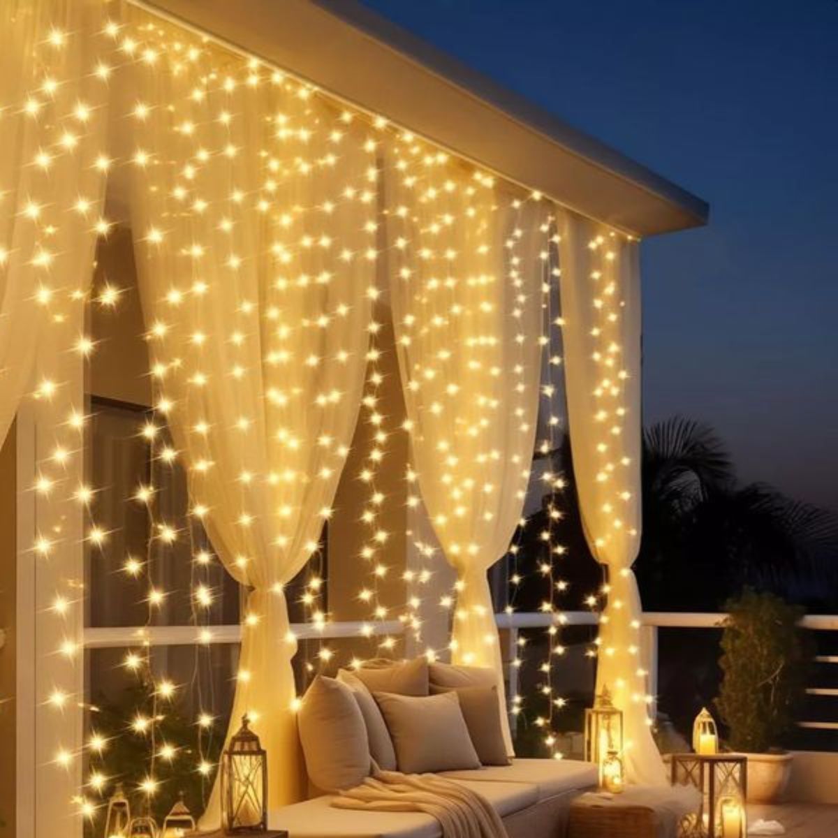 Cortina 300 Leds 3x3m Pisca Pisca USB IP44 8 Modos De Iluminação Luzes De Fada Decoração Natal Festa LuvinCo
