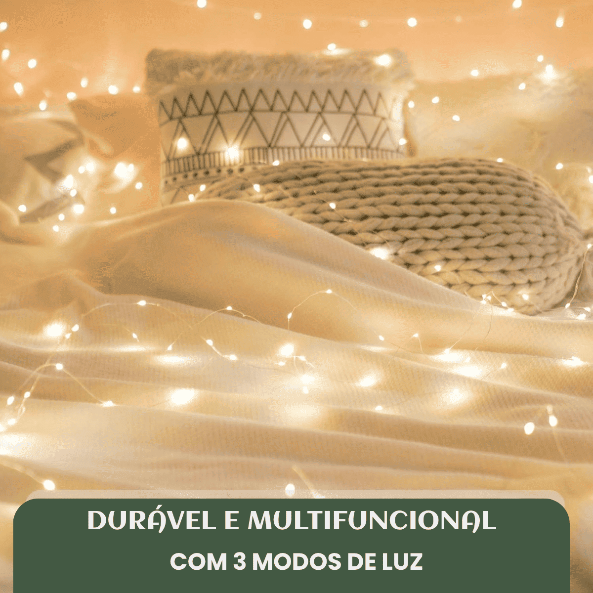 Fio De Fada 100 Led 10 Metros IP44 Bateria Cordão Pisca Luzes Lâmpadas Festa Decoração Árvore de Natal LuvinCo