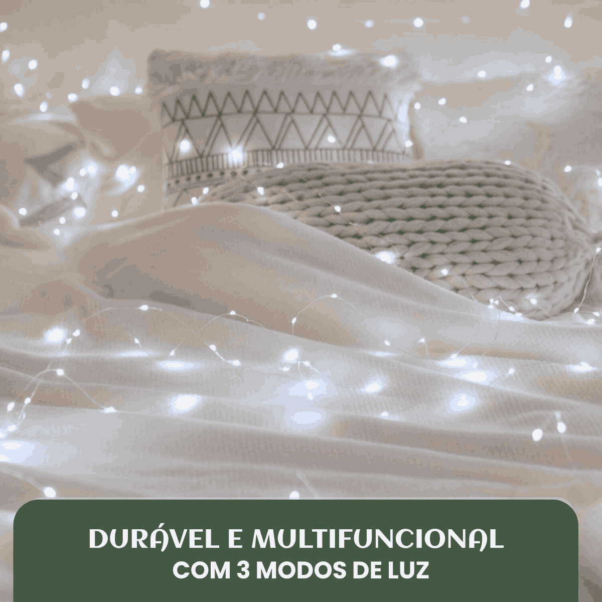 Fio De Fada 100 Led 10 Metros IP44 Bateria Cordão Pisca Luzes Lâmpadas Festa Decoração Árvore de Natal LuvinCo