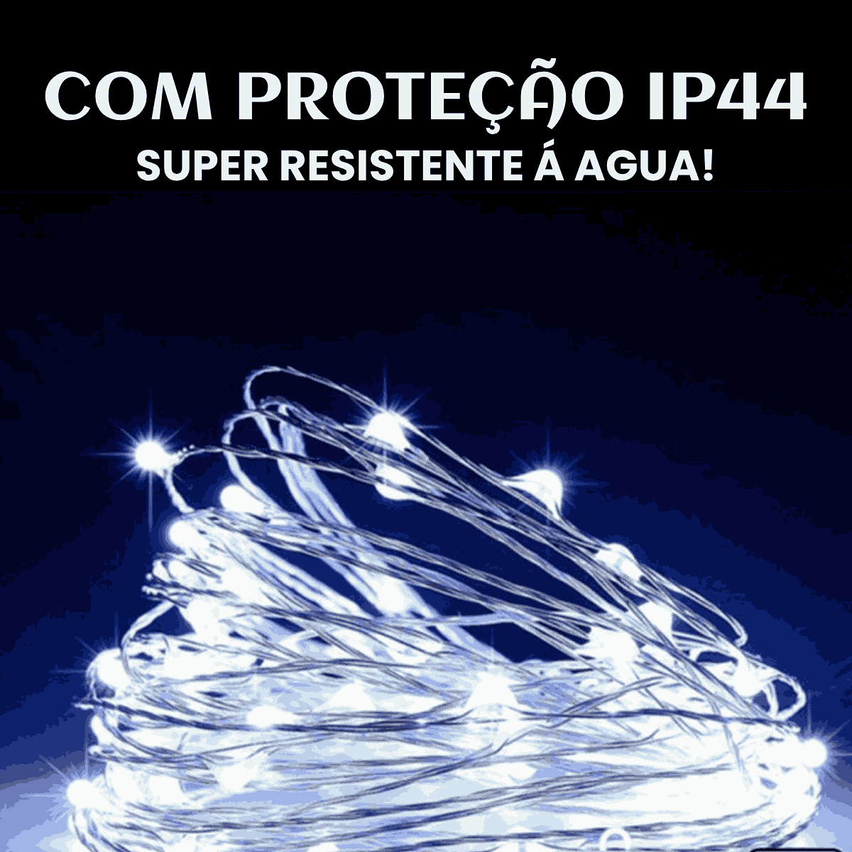 Fio De Fada 100 Led 10 Metros IP44 Bateria Cordão Pisca Luzes Lâmpadas Festa Decoração Árvore de Natal LuvinCo