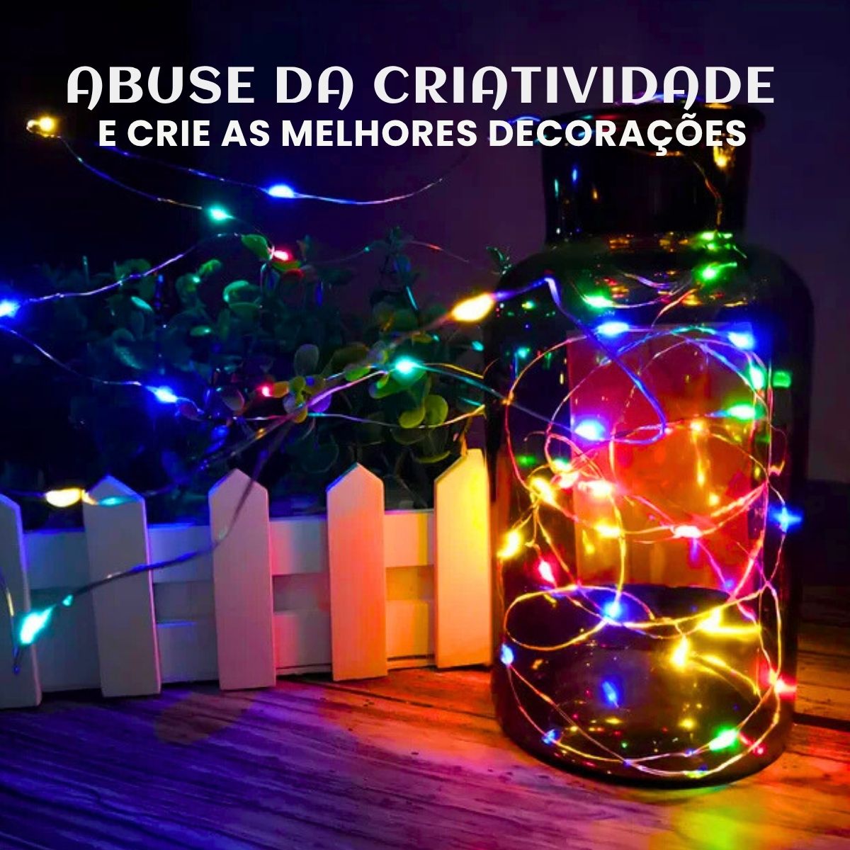 Fio De Fada 100 Led 10 Metros IP44 Bateria Cordão Pisca Luzes Lâmpadas Festa Decoração Árvore de Natal LuvinCo