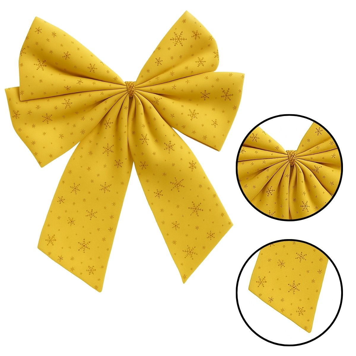 Kit 3 Laços Árvore De Natal Glitter Grandes Enfeite Decoração Luxo Prata/Vermelho/Dourado LuvinCo