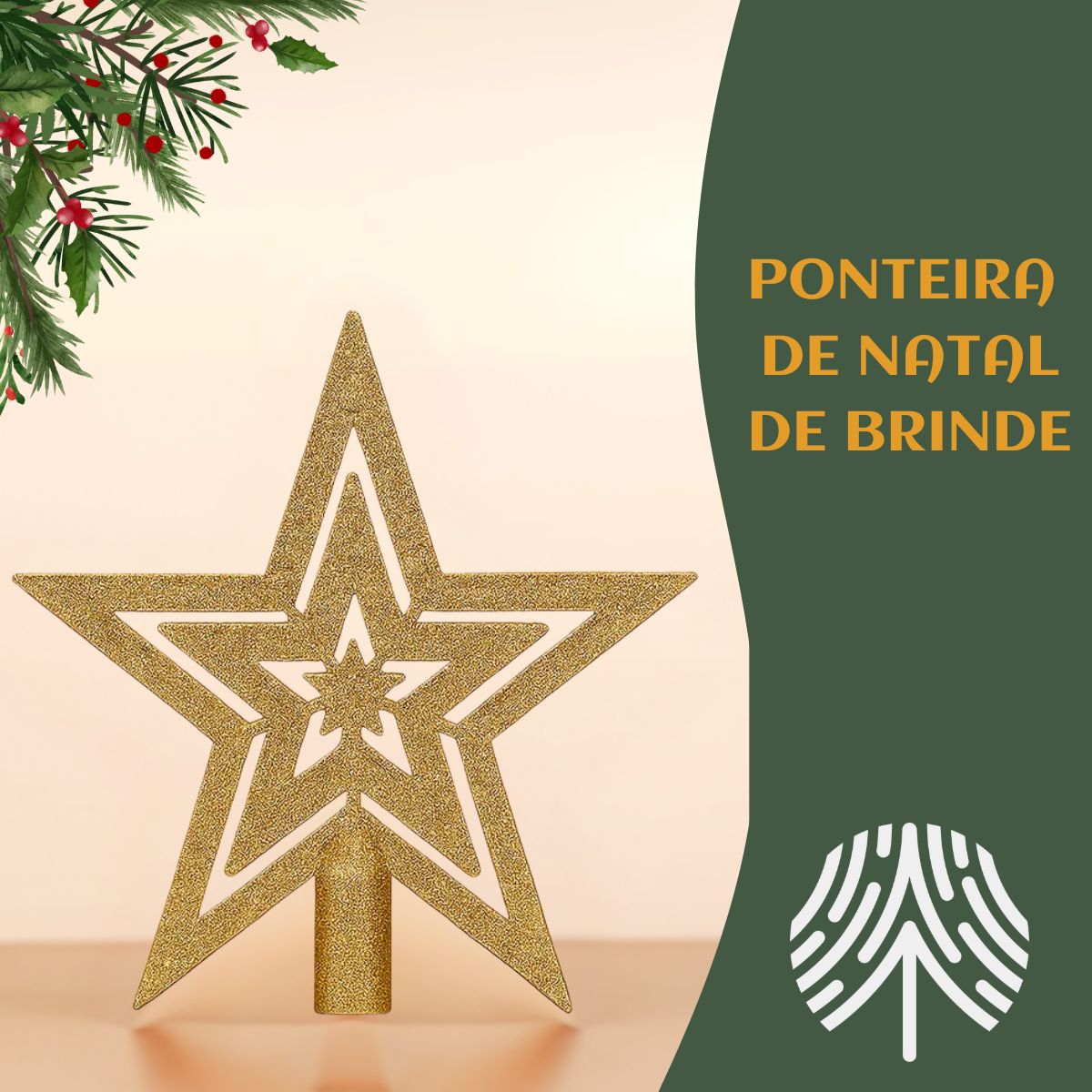 Kit 60 Bolas de Natal Mista Lisas Glitter Decoração Enfeite Árvore de Natal com Ponteira LuvinCo