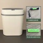Lixeira Inteligente 12 Litros Grande Automática Sensor Inteligente Aproximação Anti-odor Abrir e Fechar Com Pilhas Recarregáveis E Carregador Luvinco