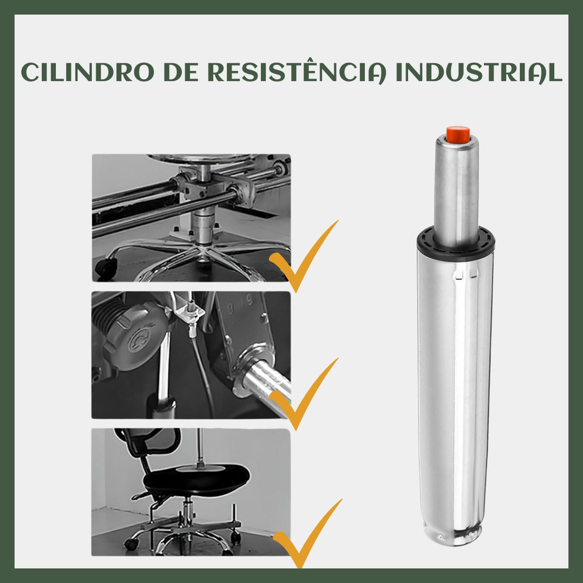 Pistão Universal A Gás Classe 3 150kg 120mm P/ Cadeira Gamer
