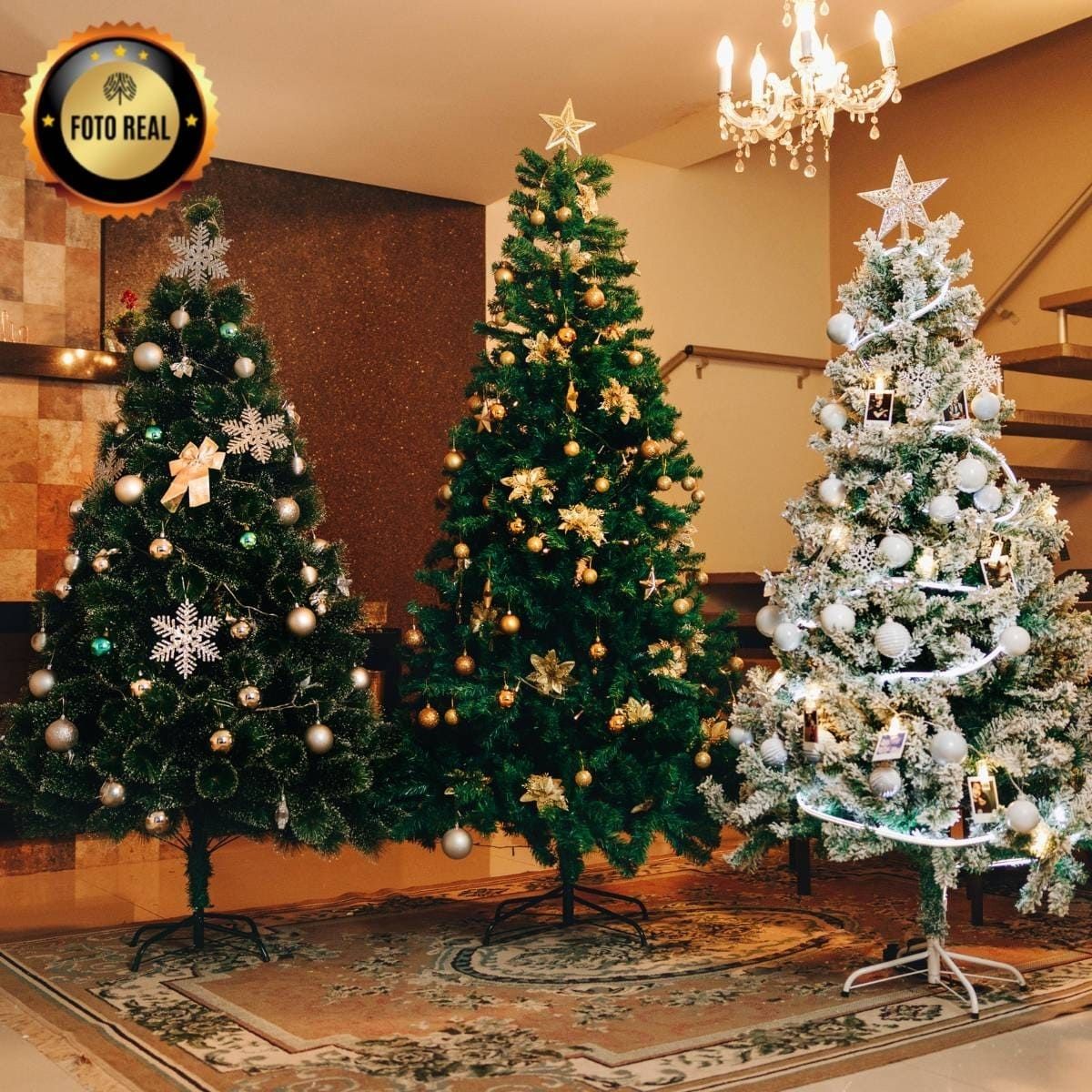 Árvore Natal Slim Nevada 1,50m 300 Galhos Pinheiro Tradicional Fina Luxo Cheia Luvinco