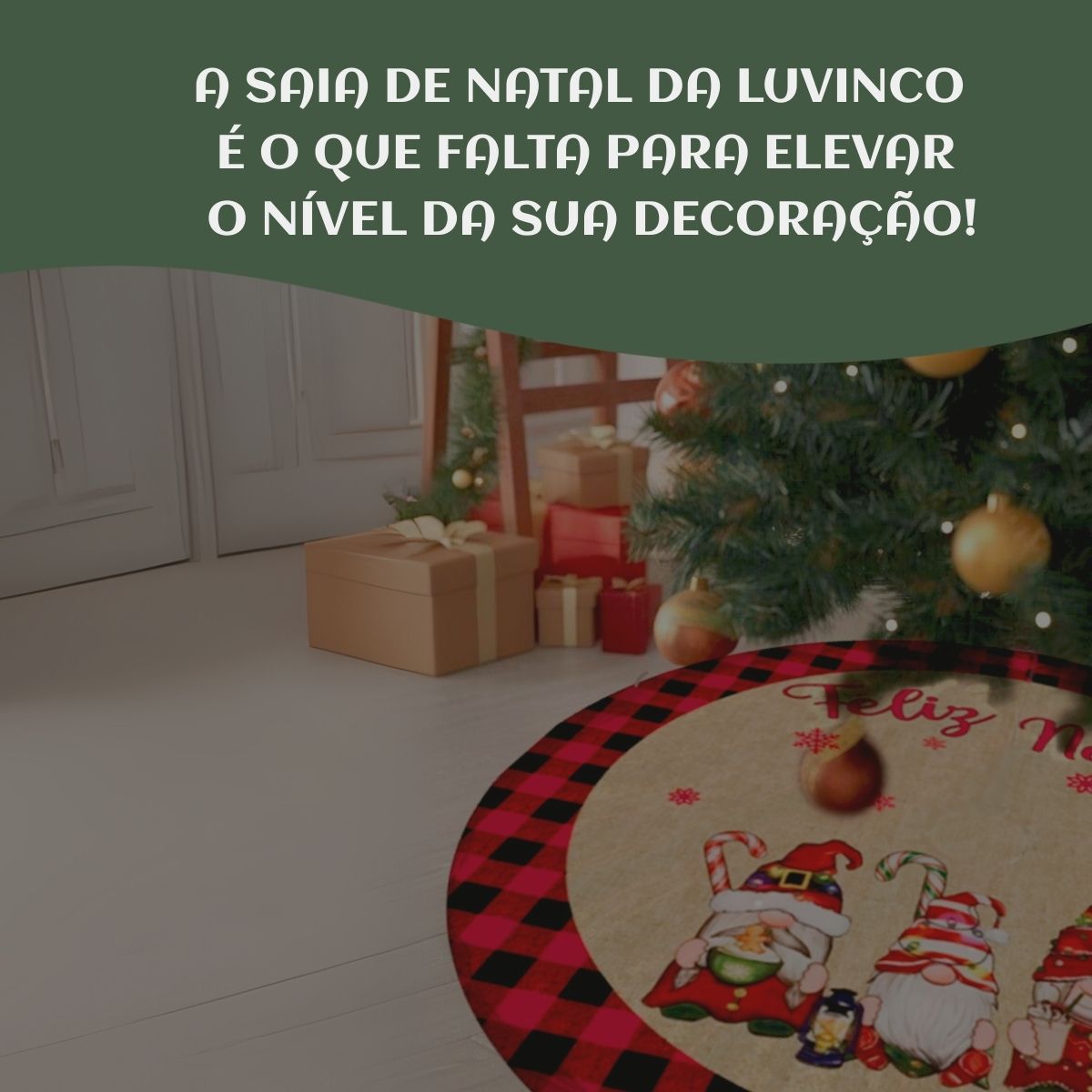 Saia Tapete Base Árvore De Natal Decoração Enfeite Natalino