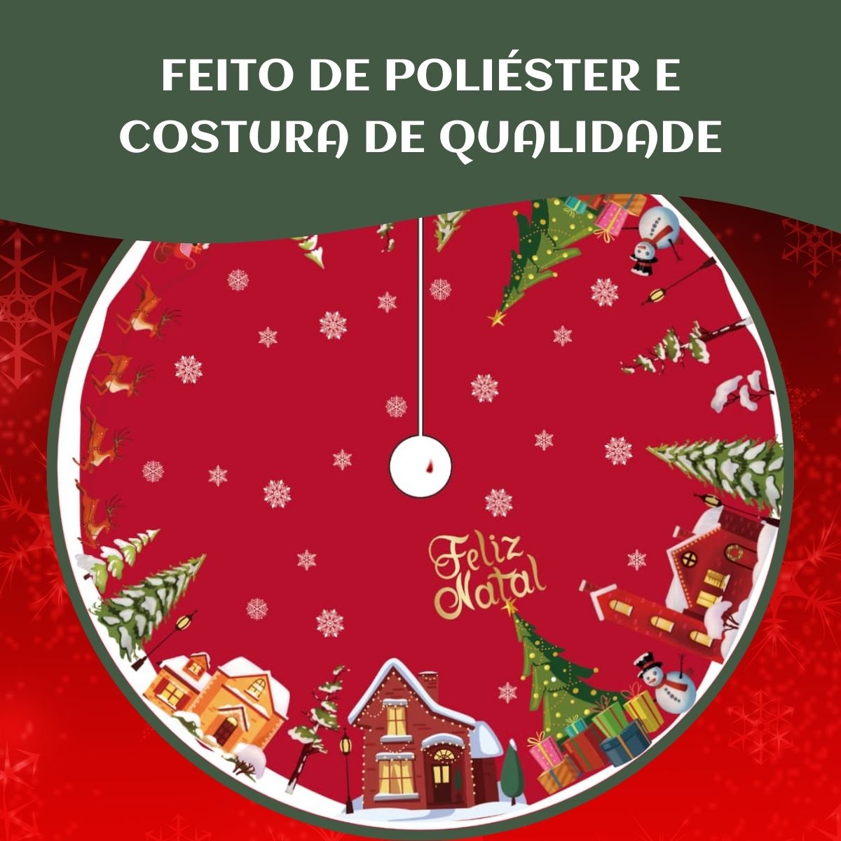 Saia Tapete Base Árvore De Natal Decoração Enfeite Natalino