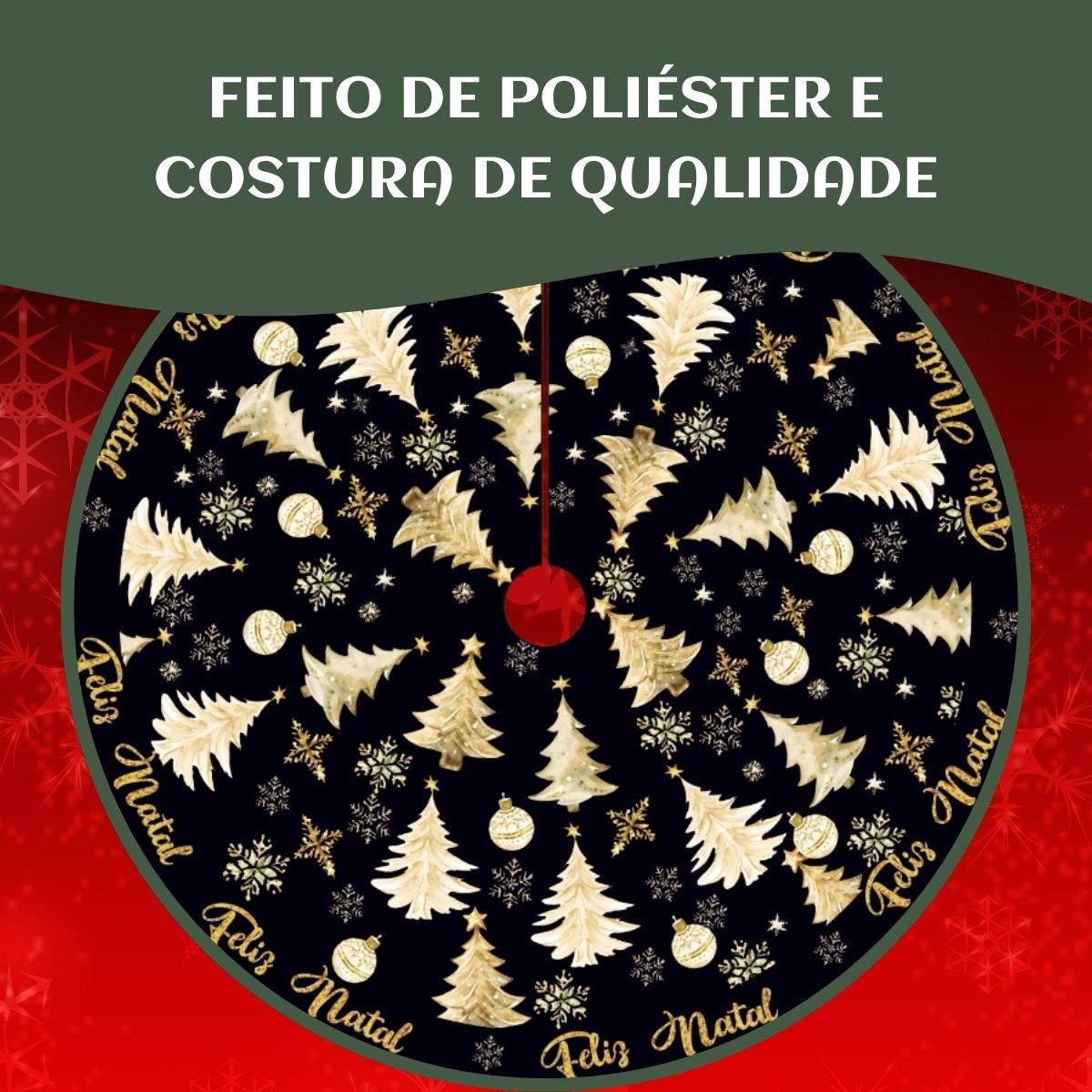 Saia Tapete Base Árvore De Natal Decoração Enfeite Natalino