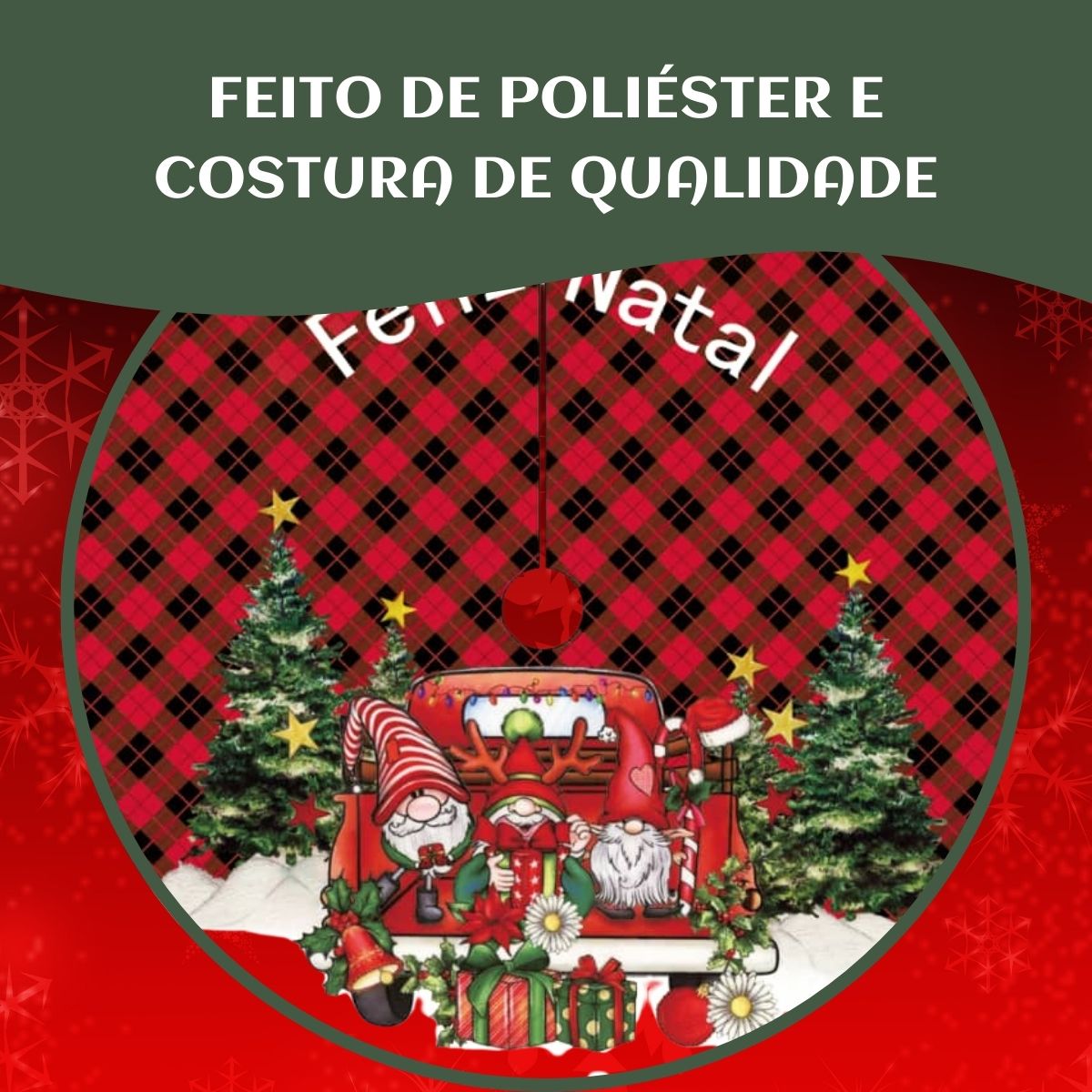 Saia Tapete Base Árvore De Natal Decoração Enfeite Natalino
