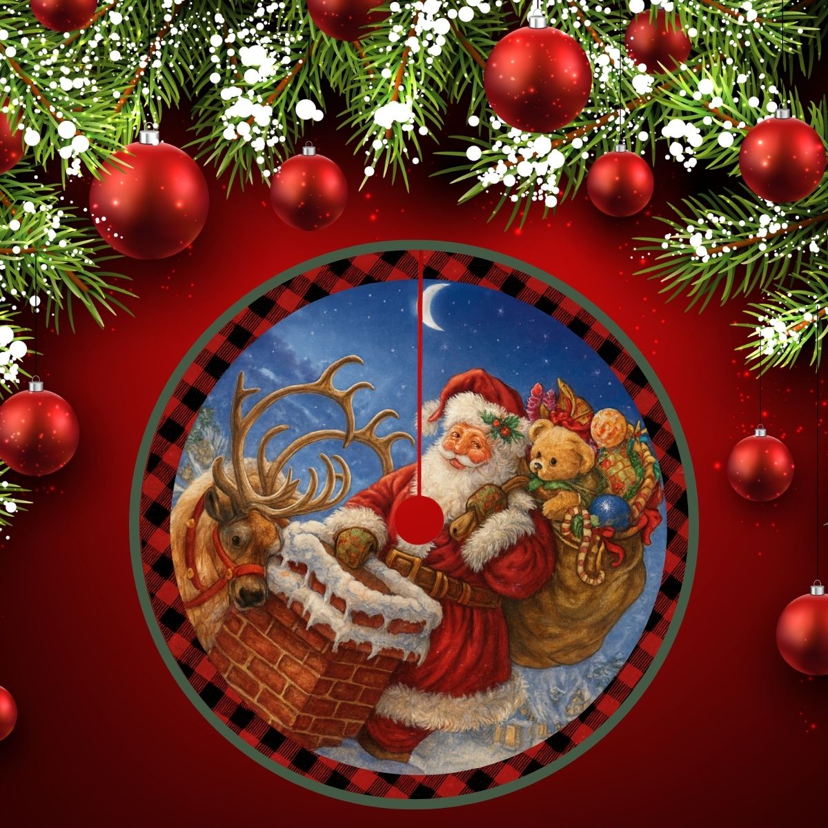 Saia Tapete Base Árvore De Natal Decoração Enfeite Natalino