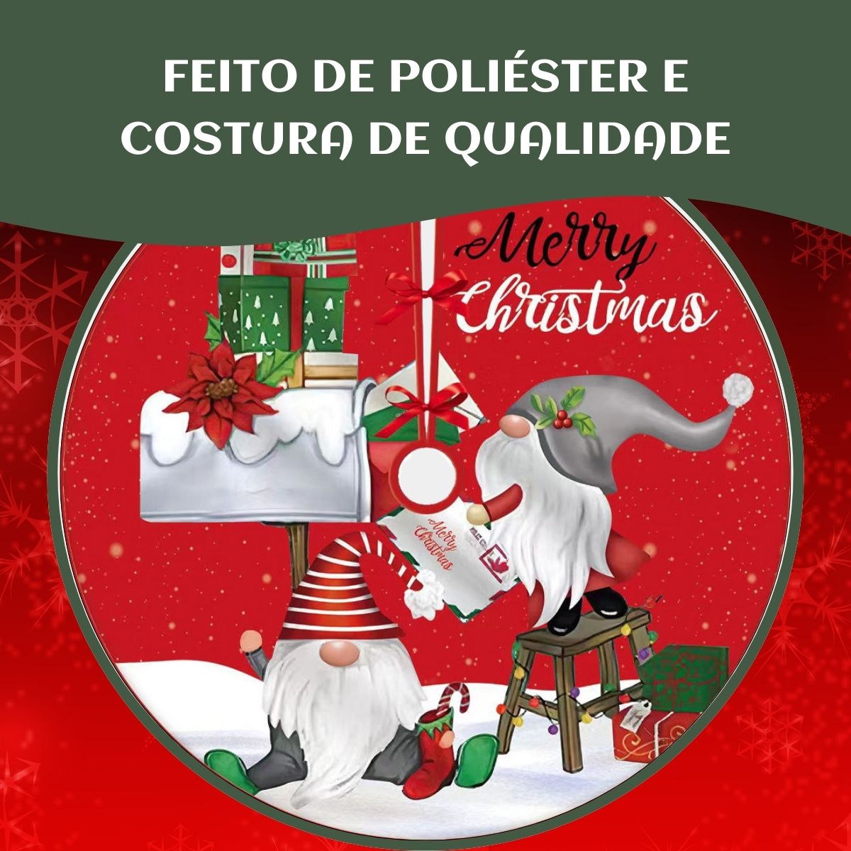Saia Tapete Base Árvore De Natal Decoração Enfeite Natalino
