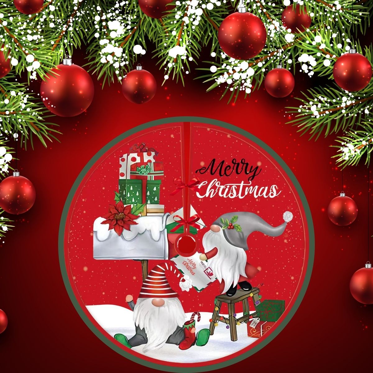 Saia Tapete Base Árvore De Natal Decoração Enfeite Natalino