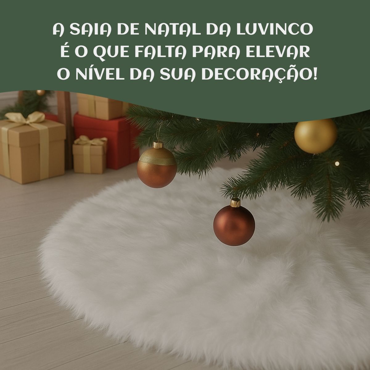 Saia Tapete Base Árvore De Natal Decoração Enfeite Natalino