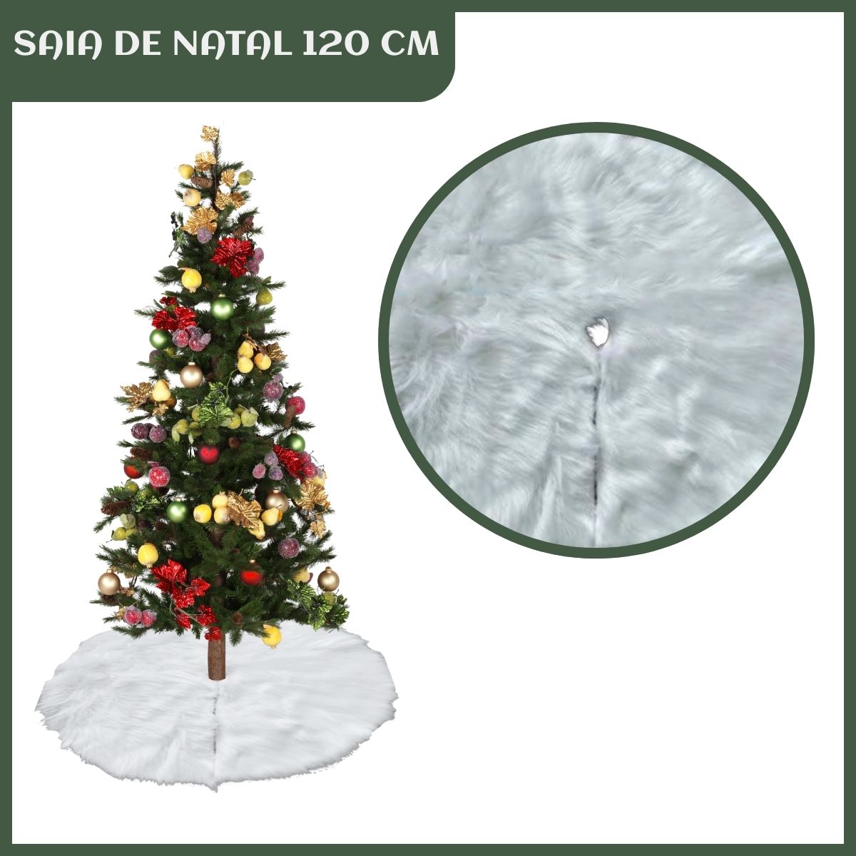 Saia Tapete Base Árvore De Natal Decoração Enfeite Natalino