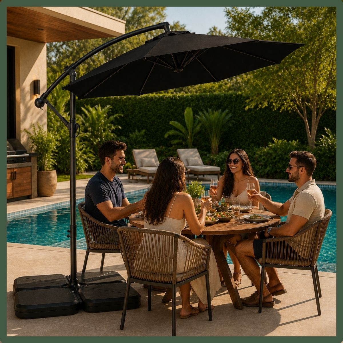 Base Ombrelone 60 Litros Guarda Sol Praia Jardim Lateral LuvinCo