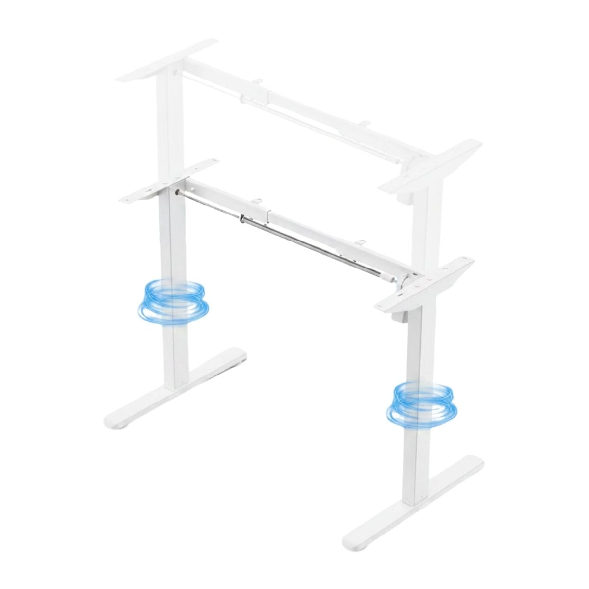 Estrutura De Mesa Elétrica Ergonômica Ajustável C/ Regulagem Altura Estável Escritório Cor Preta ou Branca LuvinCo