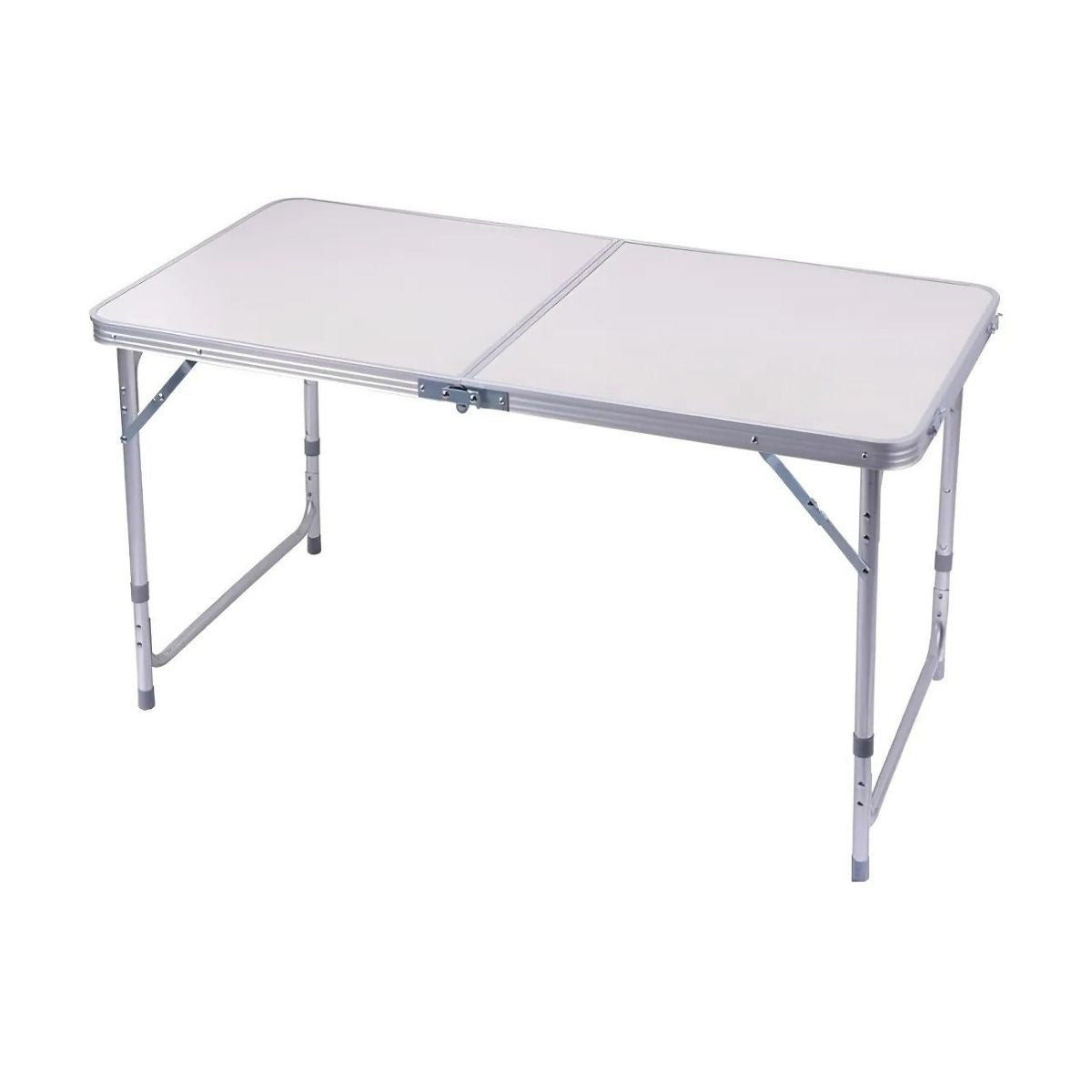 Mesa Dobrável de Alumínio 90x60cm 120x60cm e 60x45cm Vira Maleta Branca LuvinCo