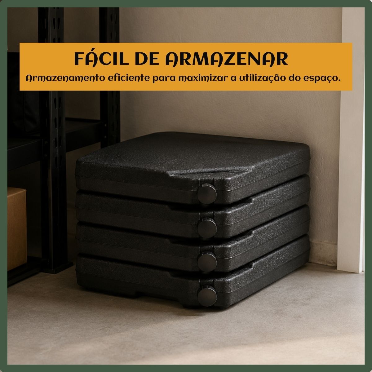 Base Ombrelone 60 Litros Guarda Sol Praia Jardim Lateral LuvinCo