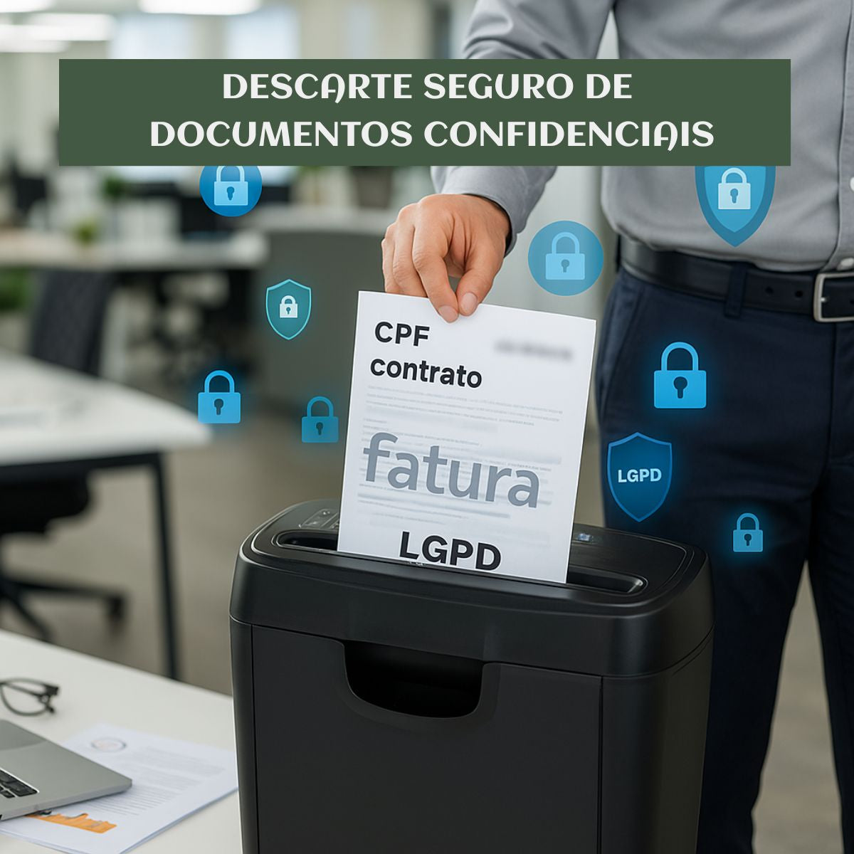 Fragmentadora Papel E Cartão 6 Folhas Corta Em Tiras Luvinco