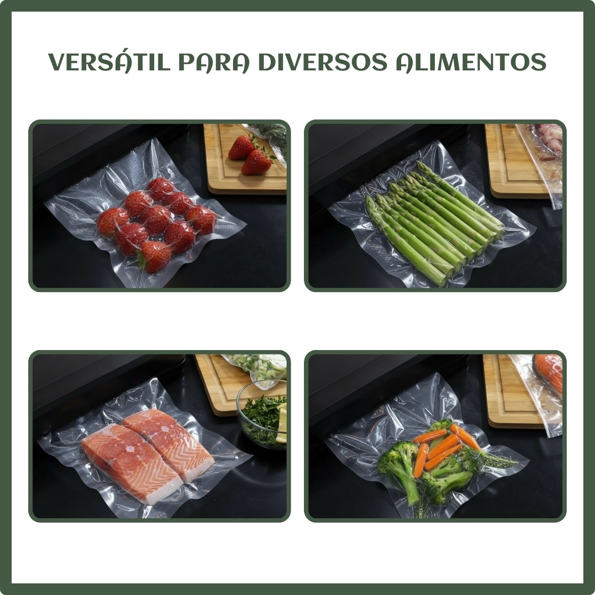 Seladora A Vácuo Automática Embaladora Reservatório Alimentos Úmidos Líquidos Açougue Embalagens Plásticas