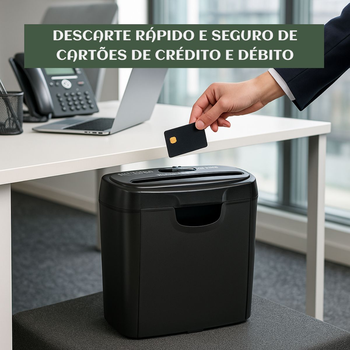 Fragmentadora Papel E Cartão 6 Folhas Corta Em Tiras Luvinco