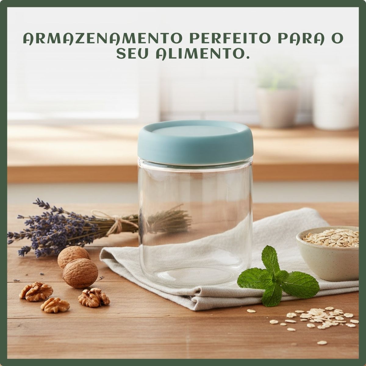Kit 6 Potes De Vidros 650ml Tampa Vedação Hermética Boca Larga Armazenamento Praticidade Luvinco Transparente