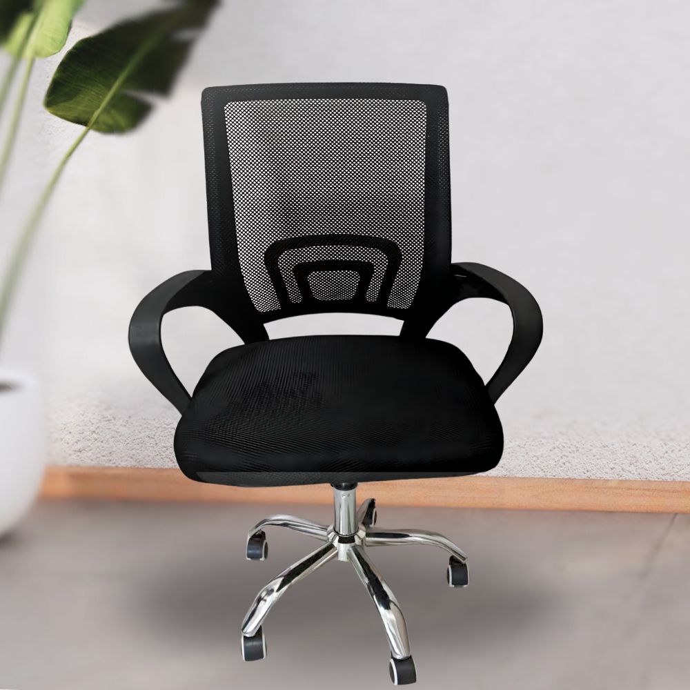 Cadeira De Escritório Ergonômica B33 Luvinco Estofado Mesh Braço Executivo Giratória Ajustável