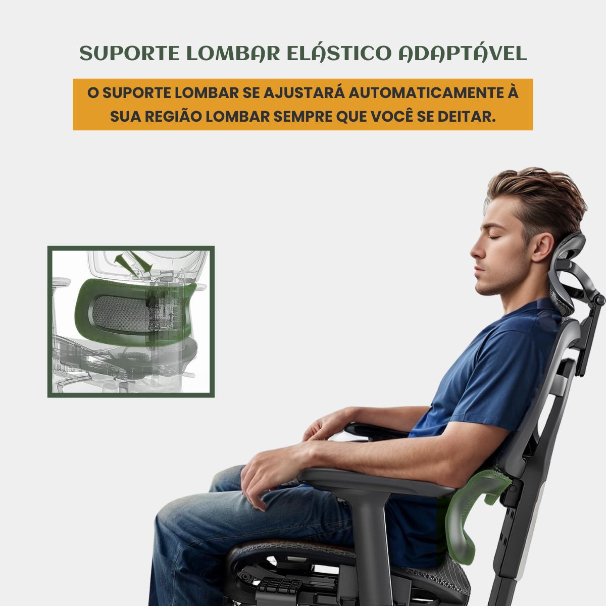 Cadeira De Escritório Ergonômica Mônaco BT07 e WT07 Preto e Branco Luvinco Malha Respirável com Suporte Lombar Adaptável Apoio para Pés Retrátil Encosto Ajustável Seis Posições Suporta 200kg